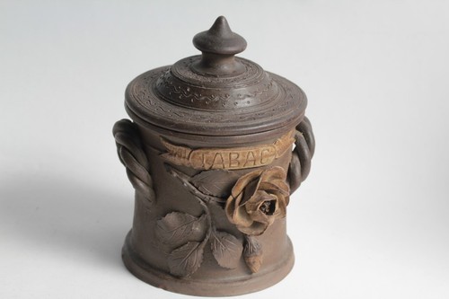 Ancien pot tabac - à, grès
