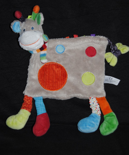 Doudou plat girafe zoé - plat,