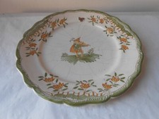 Antique Moustiers Plate. character. musician.  18/19th century. Antique Plate
