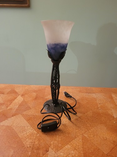 Lampe art deco fer forgé - deco,