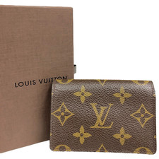 Auth Louis Vuitton Enveloppe Carte De Visite Card Hold Monogram Card Case M62920