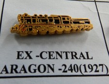 BEAU PIN'S TRANSPORT STEAM LOCOMOTIVE SPAIN TRAIN EX CENTRAL ARAGON (1927)