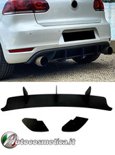 DIFFUSEUR SOUS PARE-CHOCS ARRIÈRE VW GOLF 6 VI 2008-2012 ABS NOIR VOLETS