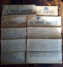 Lot de 4 Journaux - la semaine agricole 1895 - 1899 par la SNEA / avec 3 timbres