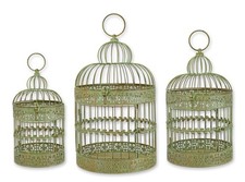 Lot de 3 cages à oiseaux en