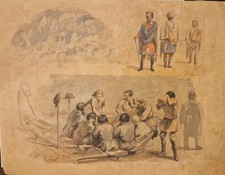 Dessin orientaliste XIXe –