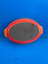 ⚜️PLAT Le Creuset EN FONTE OVALE ø 20 CM ORANGE Cocotte Four N°4 Comme neuf