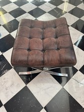 RARE 1960 Knoll Barcelona Ottoman Authentic Mies Van De Rohe Tag Eames Chair MCM