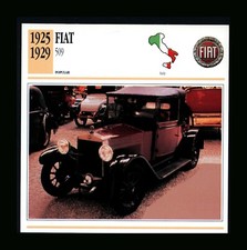1925-1929 Fiat 509 ATLAS EDITION Classic Car Info Spec Card