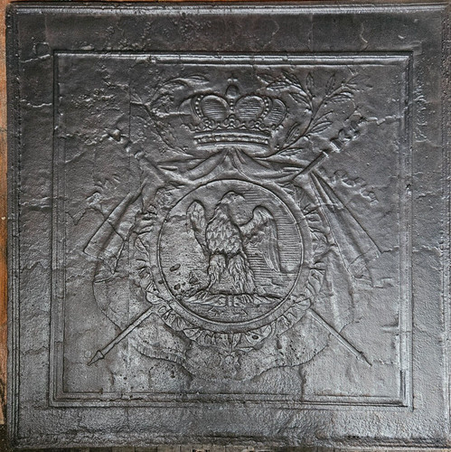 Plaque cheminée ier empire - plaque,