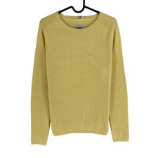 Camel Active Femme Poussiéreux Jaune Pull Col Rond Pull TAILLE S