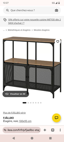 étagère noire ikea