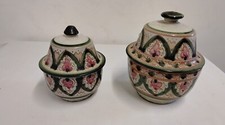 2 Moroccan Terracotta Jars Signed