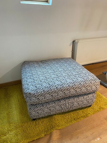 Pouf géant gris salon canapé