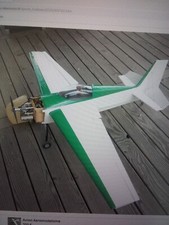 avion rc thermique vert et