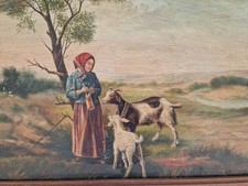 Tableau Peinture Chèvre Campagne 