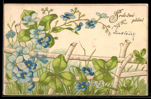 Carte postale relief - carte, en