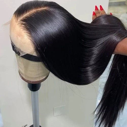 Straight lace front wigs - lace, human