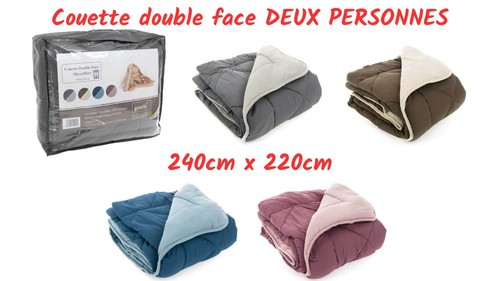 Couette unie double face - , 2