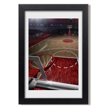 Tulup Photo 20x30cm Décor MDF Le salon Cadre Terrain de basketball