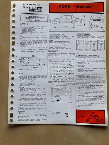 Fiche technique automobile - technique,