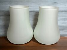 💡2 Abat-jour Vintage en Verre Opalin Blanc.