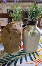 Gourde Militaire Armée Française  avec Housse Bourgeat 1986