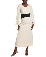 Pascale La Mode Pleated Waist Midi Dress Women's