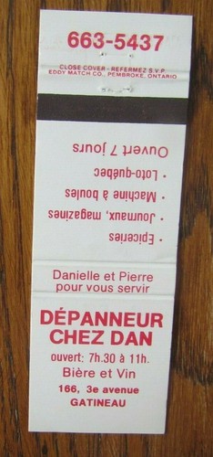 Depanneur chez dan matchbook - depanneur,