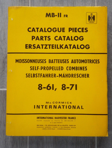 Catalogue pièces mc - catalogue, ih