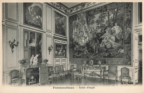 Postcard salon angle - postcard, d'angle