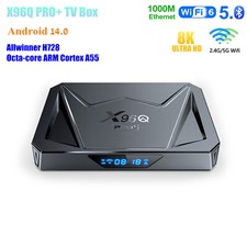 X96Q PRO+ TV Box Android 14 4G 32G/64G 4K 60fps WiFi6 1000M USB3.0 Media Player