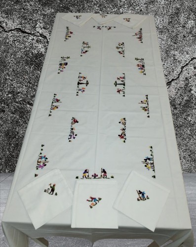 Nappe brodée faite - nappe,