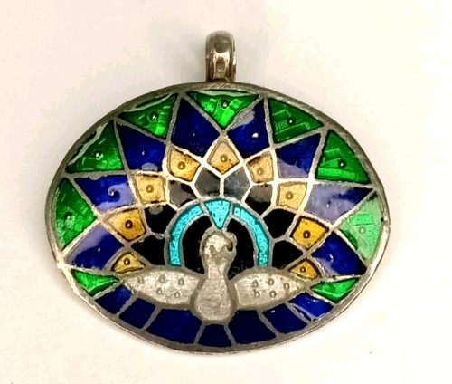 Ancien pendentif paon - pendentif,