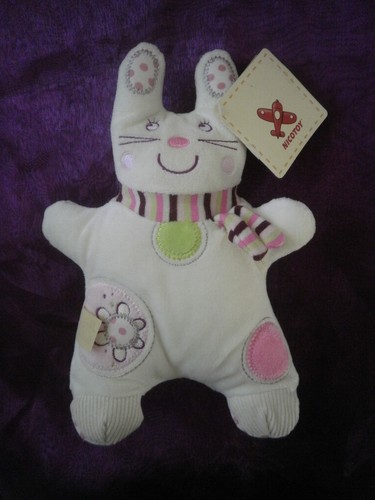 Doudou lapin rose - doudou, vert