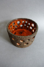 Bougeoir photophore en grès