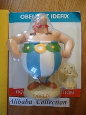 FIGURINE  OBELIX IDEFIX   ATLAS ASTERIX RESINE PLASTOY BLISTER Astérix 