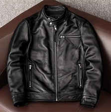 Blouson d'hiver motard en cuir
