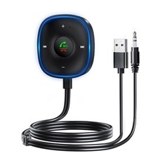 Bluetooth 5.3 Aux Car Adapter, SONRU Bluetooth Receiver for Car [Dual Connect...