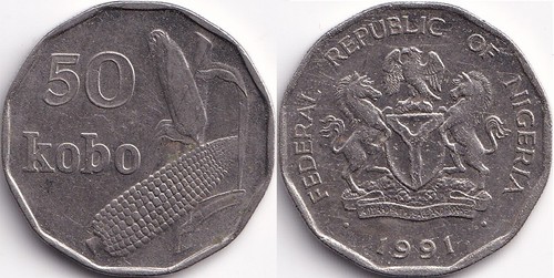 Kobo 1991 nigéria - 1991, /
