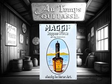 PLAQUE EMAILLEE MAGGI potages bouillon alimentaire enamel sign emailschil