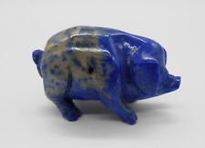 30 gr SUPERBE SCULPTURE STATUETTE FIGURINE COCHON / TRUIE EN LAPIS LAZULI