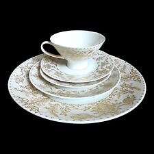 IDYLL GOLD  Rosenthal 5 PC PLACE SETTING Bird Pattern Germany Porcelain Holiday