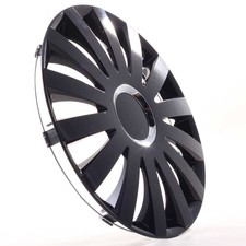 4x Enjoliveurs de jante 16 pouces Couvre-roues "Sail Black" schwarz pour BMW Dai