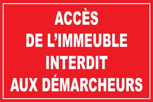 Panneau accés immeuble - de, l'immeuble