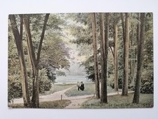 Old postcard France 1911 Paris Bois de BOULOGNE LAKE SAINT JAMES painter easel