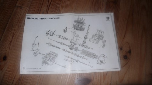 Suzuki t500 poster - t500, moteur