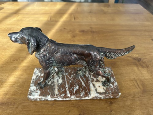 Sculpture chien arrêt - chien, d'arrêt