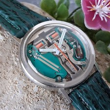 Serviced 1963 Bulova Accutron Spaceview Cal. 214 Mens Vintage Watch, New Strap