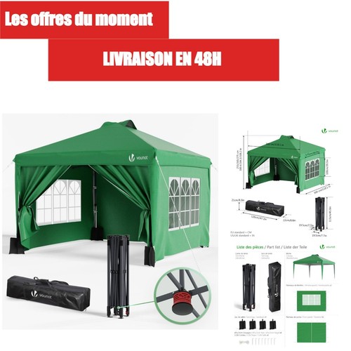 Tonnelle jardin vounot 3x3m - de,